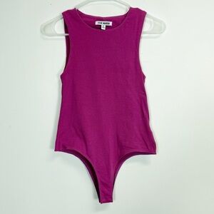 Steve Madden Bodysuit Womens Size Small Pink One Piece Snap Sleeveless